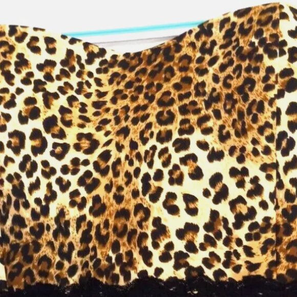 Junior's Dress Size XL NEW Animal Print Strapless Wild Daisy Formal Prom - Picture 12 of 16